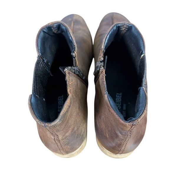 Josef Seibel Womens Sienna 97 Camel Washed Leather Ankle Boots Booties 39 8 8.5 - Picture 10 of 16